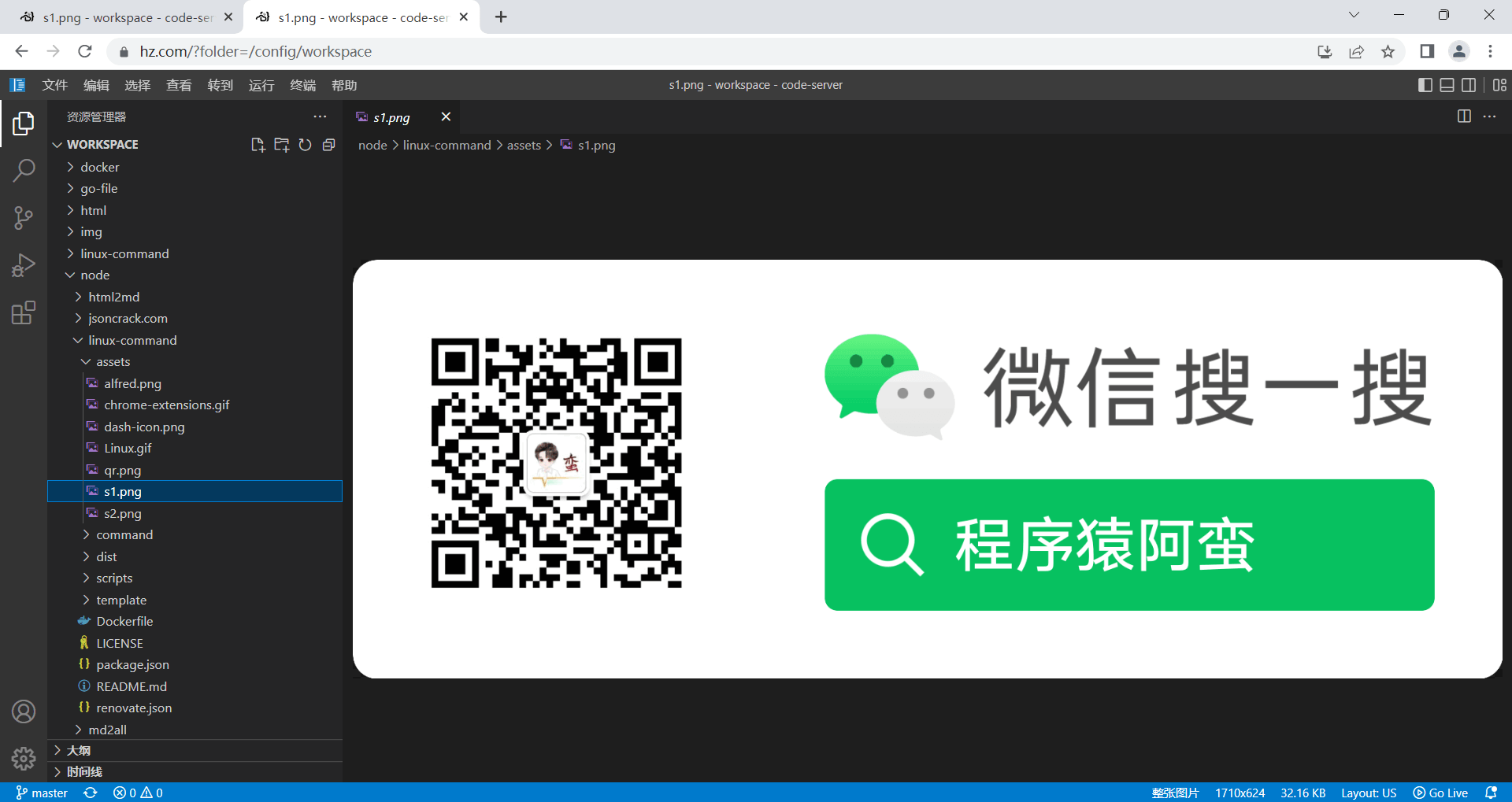 解决 code-server 不显示图片问题 解决 code-server 不显示图片问题