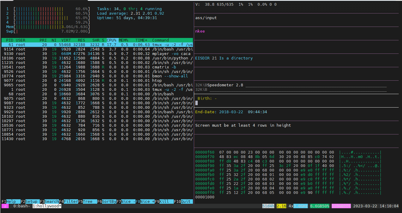 Docker 运行 hollywood - 命令行装逼非常炫酷的黑客界面 Docker 运行 hollywood - 命令行装逼非常炫酷的黑客界面