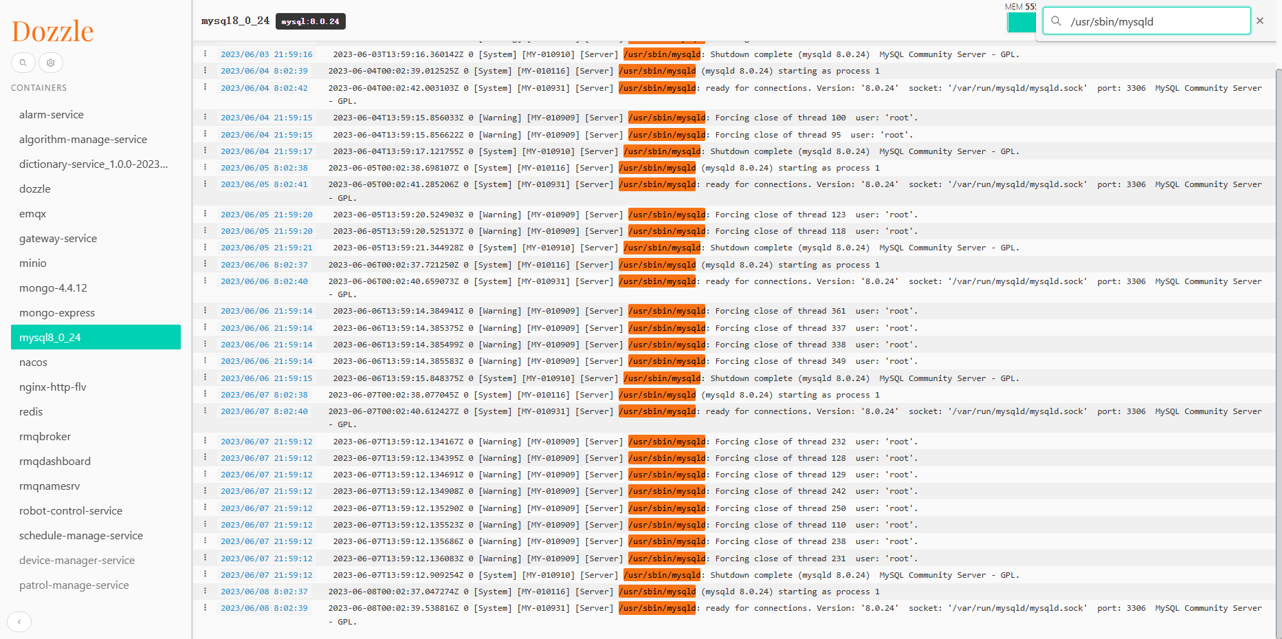 Docker 搭建容器日志查看工具 dozzle Docker 搭建容器日志查看工具 dozzle