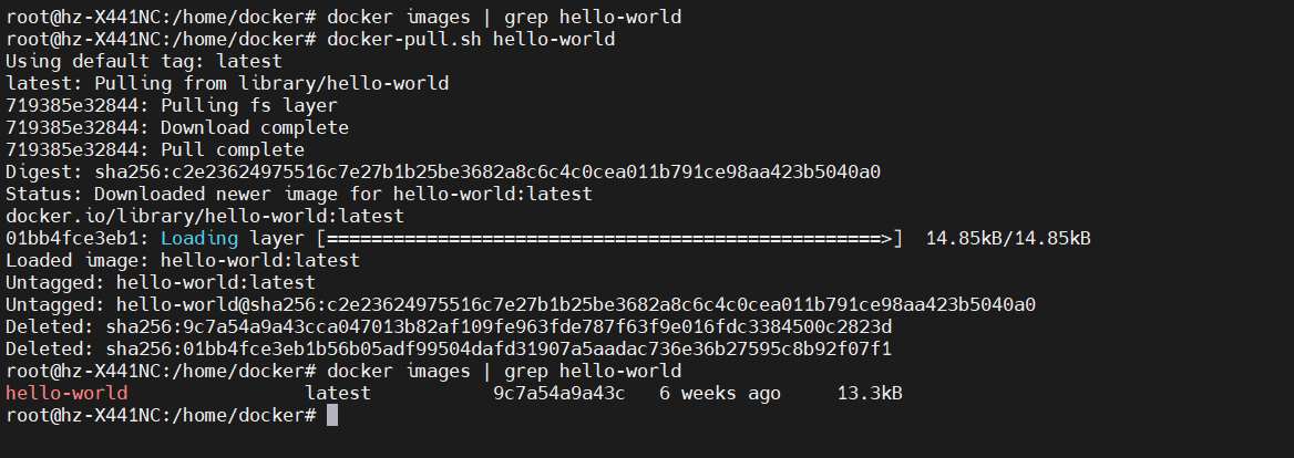 使用脚本快速通过远程服务器拉取 docker 镜像 使用脚本快速通过远程服务器拉取 docker 镜像